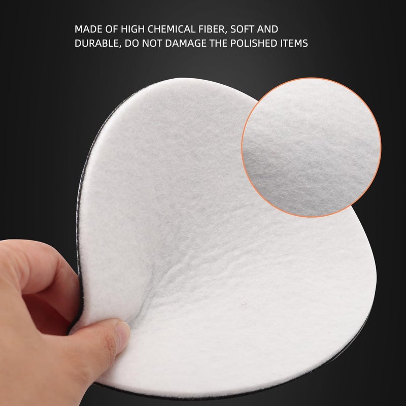 SPTA 5 Pcs 6''(150mm) Car Glass Polishing Discs Microfiber Polishing Buffing Pad, Glass Scratch Removal Kit for Correcting Damaged Windows, Removing Stubborn Waterspots - Image 4